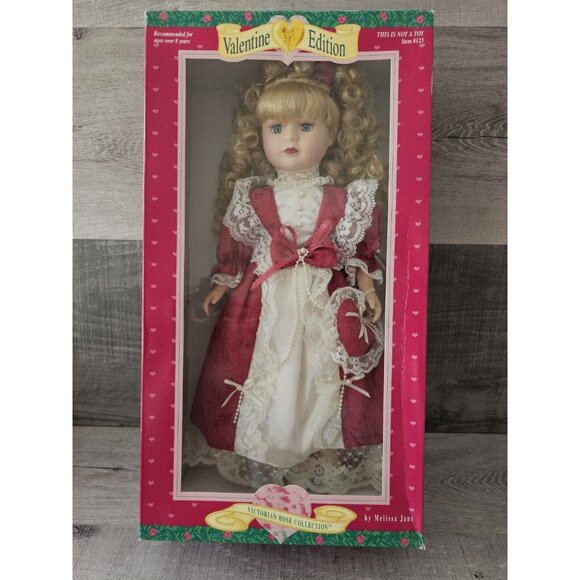 Brass Key Valentine Edition Victorian Rose Collection Genuine Porcelain Doll - Picture 1 of 7